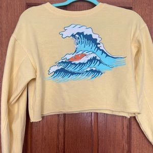 Lemon yellow XS cropped sweatshirt